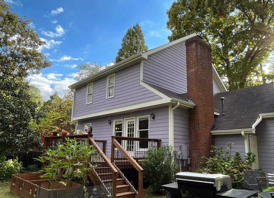 exterior wood siding painted gray