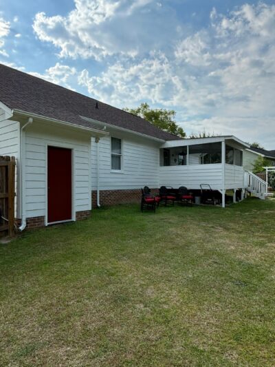Side view- Exterior House Painting in Fuquay Varina NC and carpentry repairs
