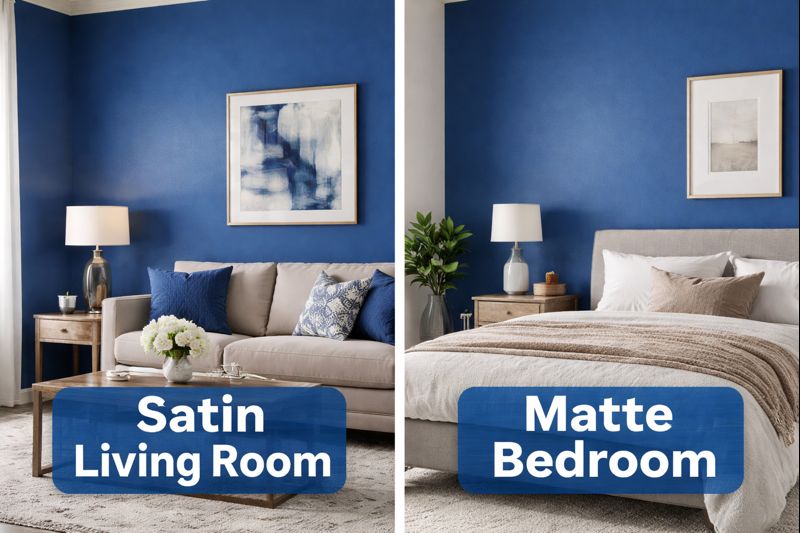 satin paint vs. matte paint