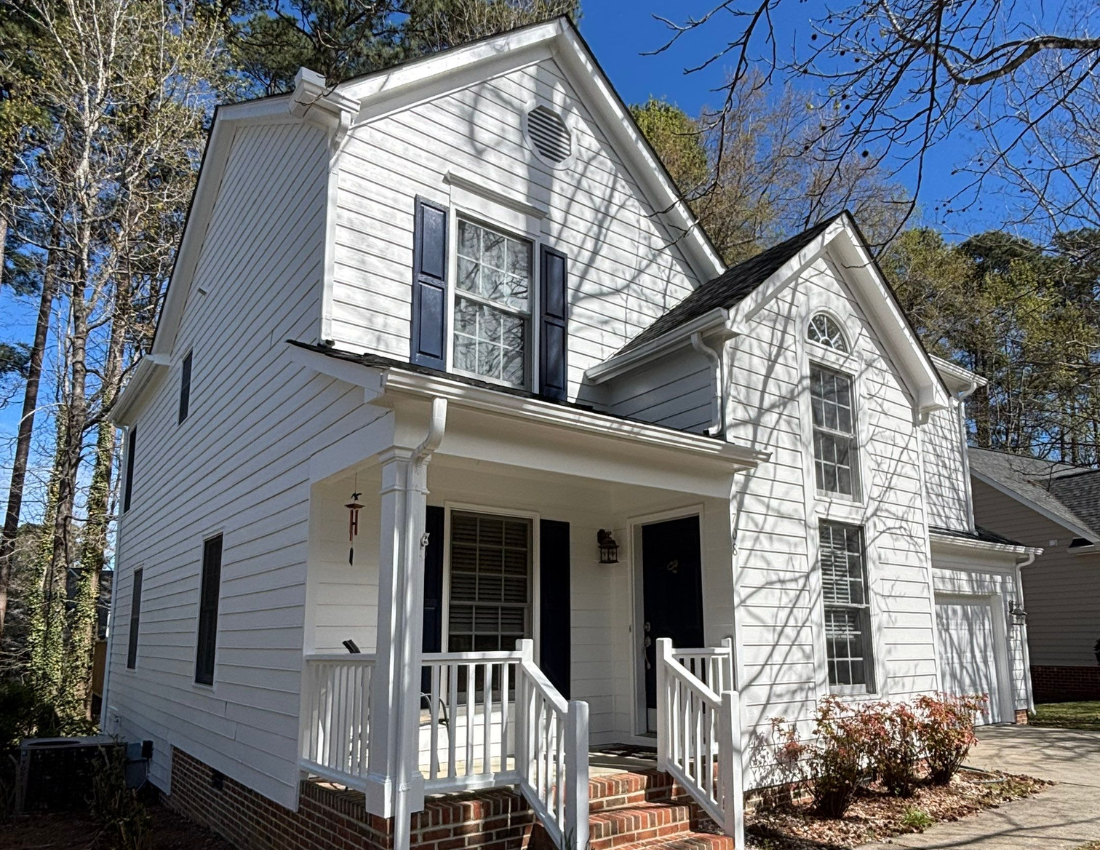 Exterior House Repaint Cary NC with Wood Repair